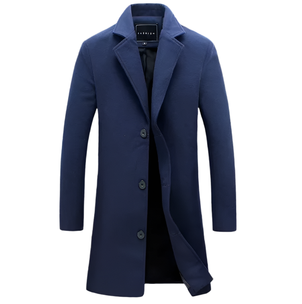 Men’s Wool-Blend Overcoat | Single-Breasted Classic Fit | Midweight Fall Jacket