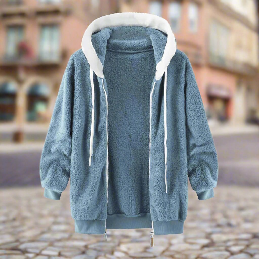 Cozy Sherpa Zip-Up Hoodie | Ultra-Soft Fleece | Relaxed Fit | Casual Layering