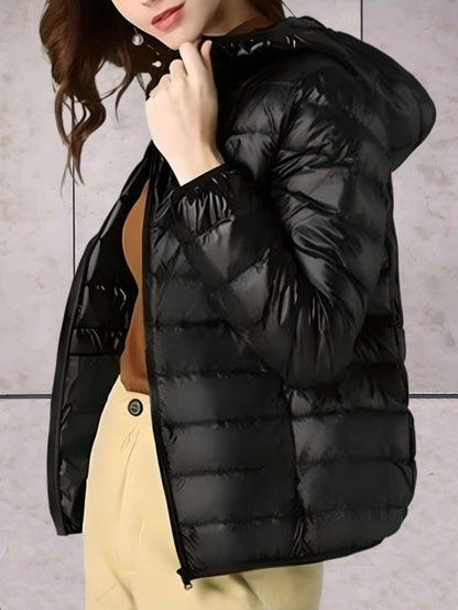 Lightweight Hooded Puffer Jacket | Packable Design | Winter Warmth | Casual Everyday Wear