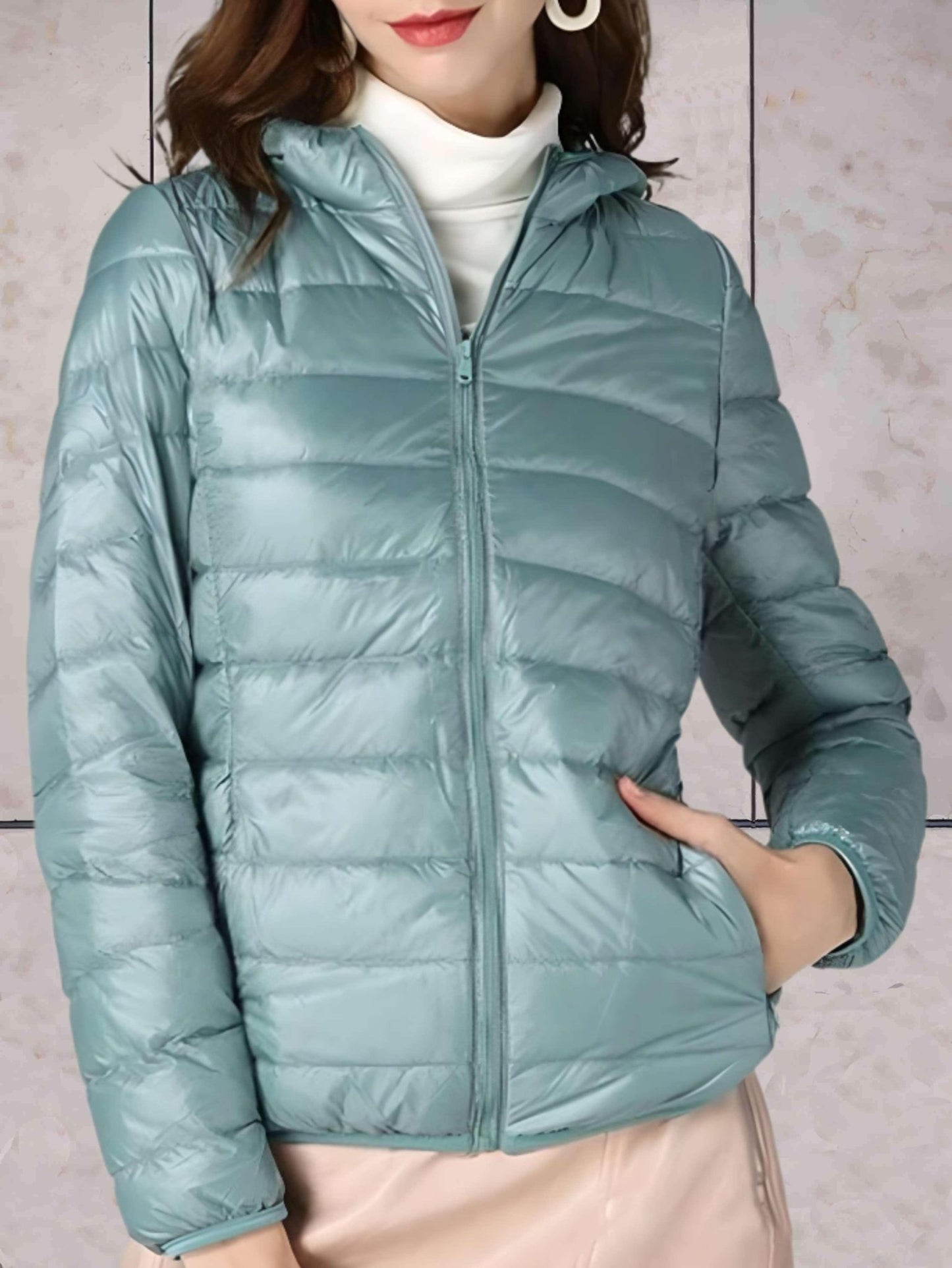 Lightweight Hooded Puffer Jacket | Packable Design | Winter Warmth | Casual Everyday Wear
