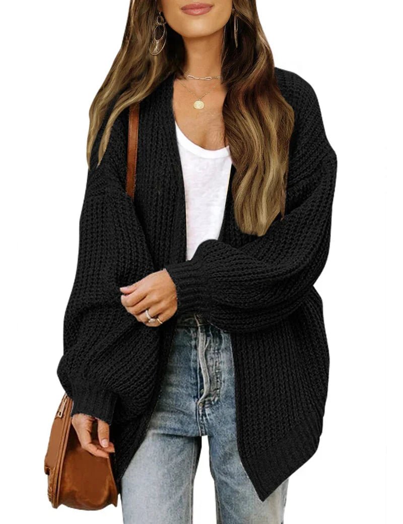 Chunky Knit Open-Front Cardigan | Oversized Fit | Cosy Layering Piece | Casual Fall Essential