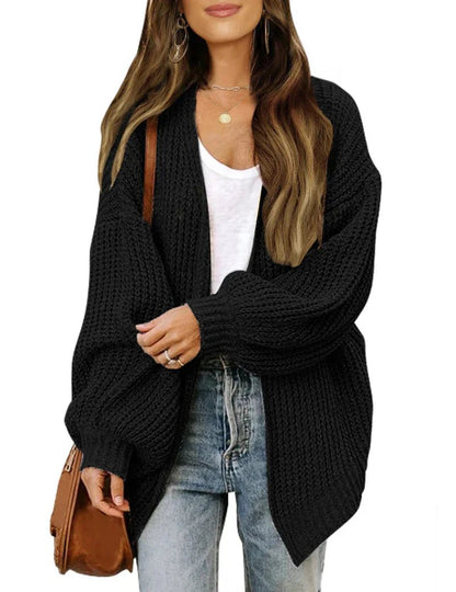 Chunky Knit Open-Front Cardigan | Oversized Fit | Cosy Layering Piece | Casual Fall Essential