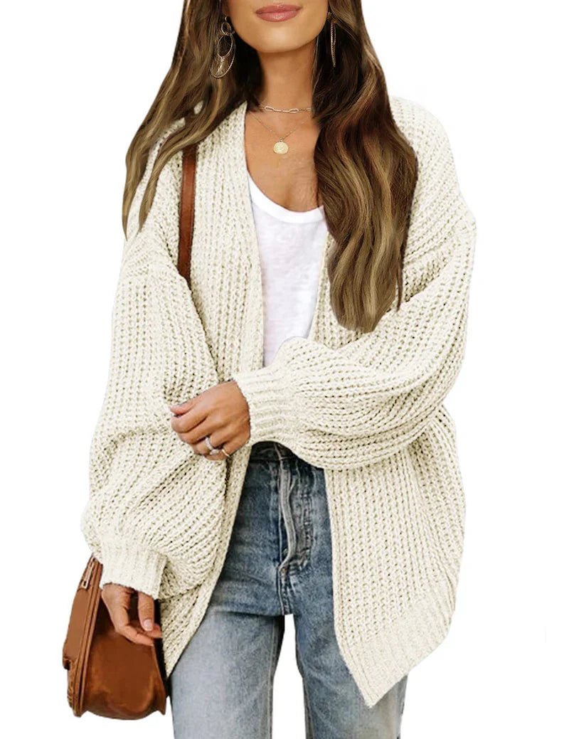 Chunky Knit Open-Front Cardigan | Oversized Fit | Cosy Layering Piece | Casual Fall Essential