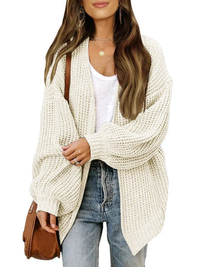 Chunky Knit Open-Front Cardigan | Oversized Fit | Cosy Layering Piece | Casual Fall Essential