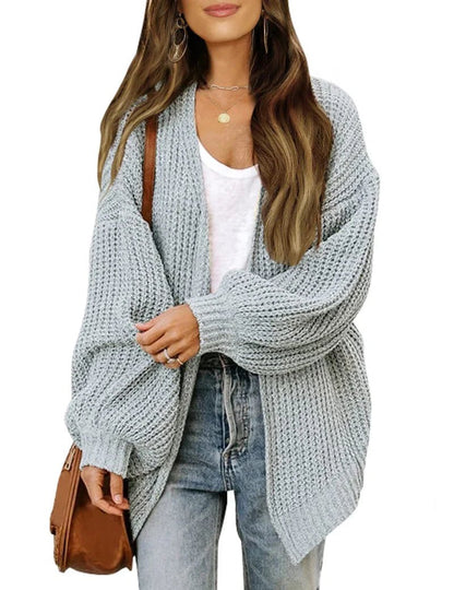 Chunky Knit Open-Front Cardigan | Oversized Fit | Cosy Layering Piece | Casual Fall Essential