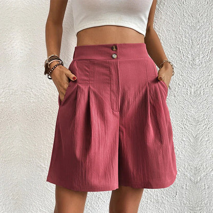 Pleated High-Waist Shorts | Relaxed Fit