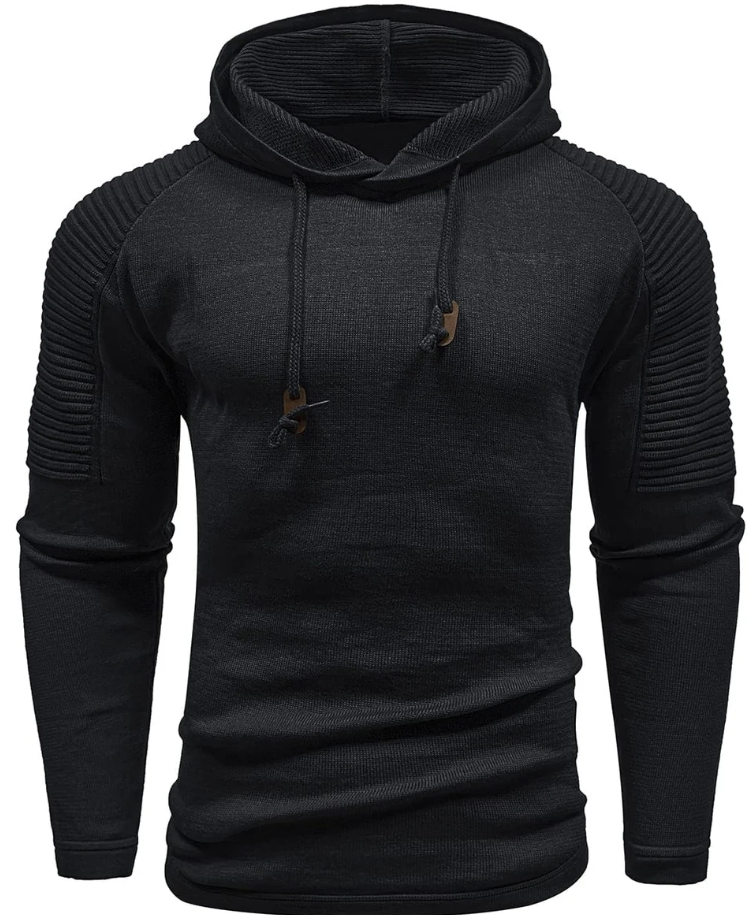 Men’s Knit Hoodie | Slim Fit Pullover | Casual Layering Sweater