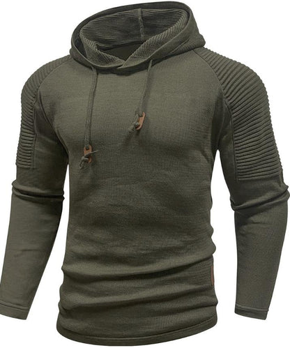 Men’s Knit Hoodie | Slim Fit Pullover | Casual Layering Sweater