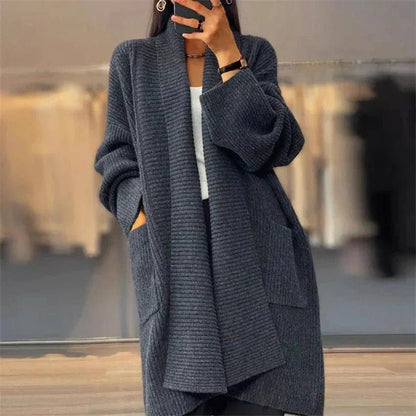 Long Knit Open-Front Cardigan | Cozy Textured Design | Relaxed Fit | Fall & Winter Layer