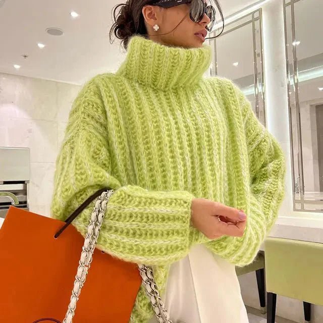 Chunky Turtleneck Sweater | Oversized Fit | Soft Acrylic Blend | Cozy Winter Statement