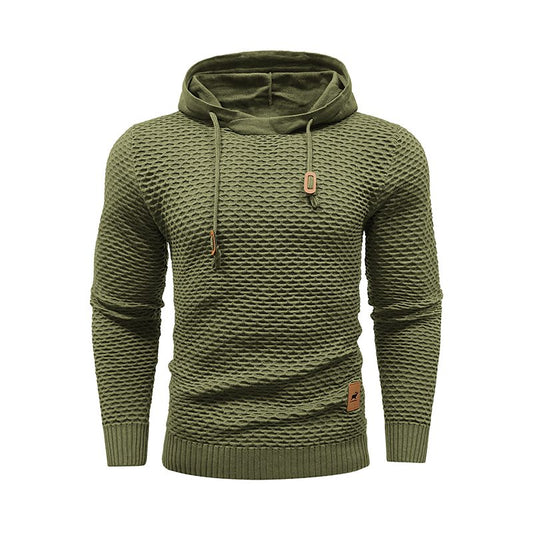 Textured Waffle Knit Hoodie | Men’s Casual Pullover Canada