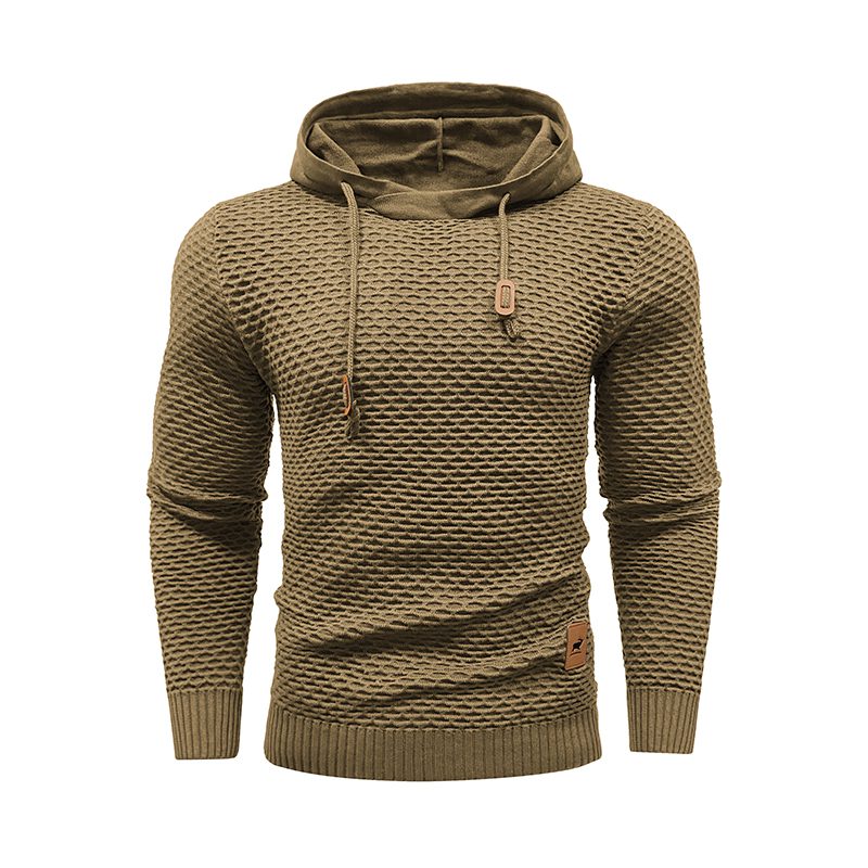 Textured Waffle Knit Hoodie | Men’s Casual Pullover Canada