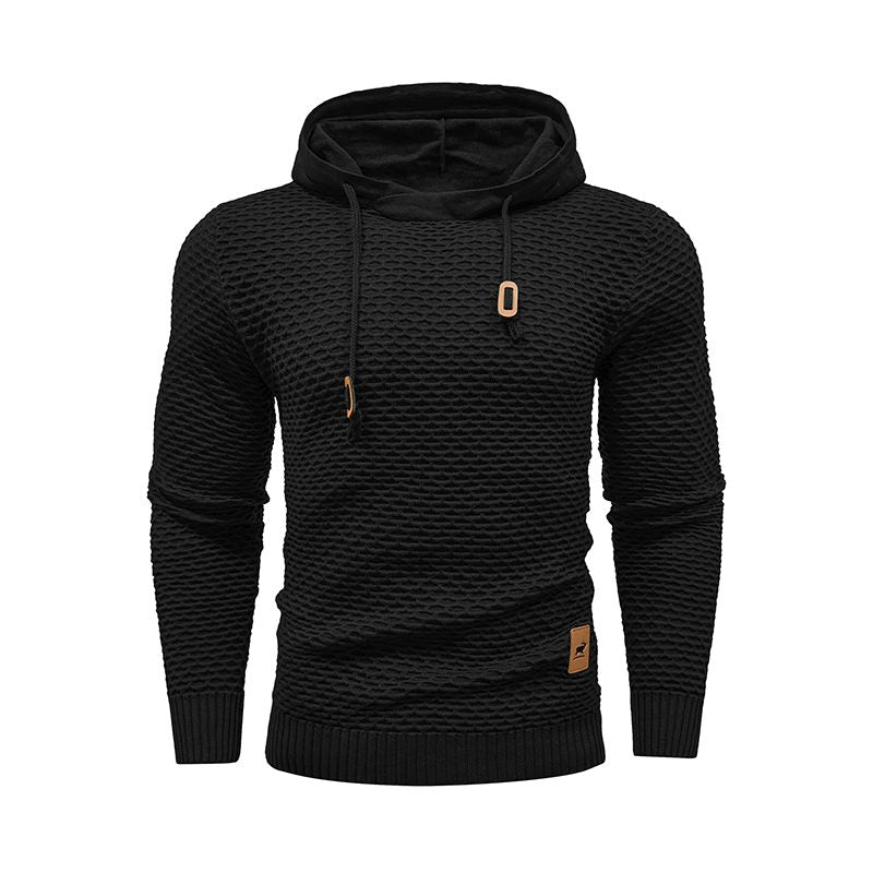 Textured Waffle Knit Hoodie | Men’s Casual Pullover Canada