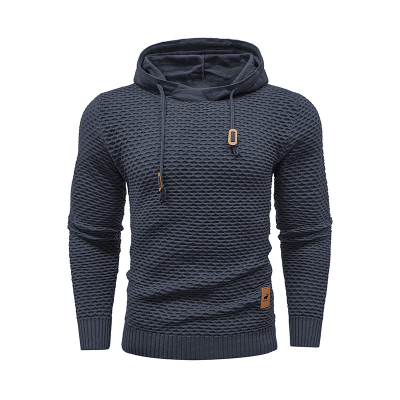 Textured Waffle Knit Hoodie | Men’s Casual Pullover Canada