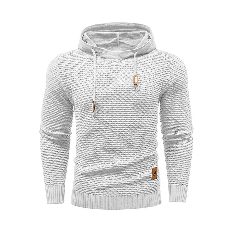 Textured Waffle Knit Hoodie | Men’s Casual Pullover Canada