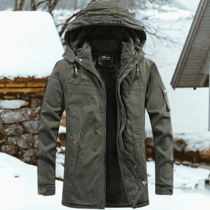 Men's Winter Coat | Faux Fur-Lined | Hooded Parka | Outdoor Wear