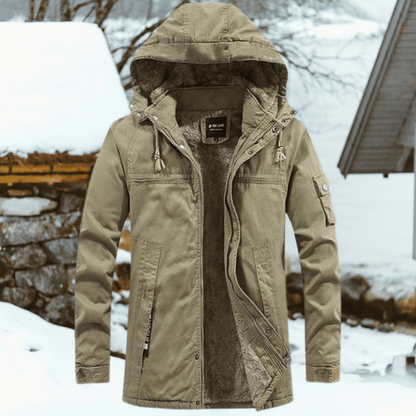 Men's Winter Coat | Faux Fur-Lined | Hooded Parka | Outdoor Wear