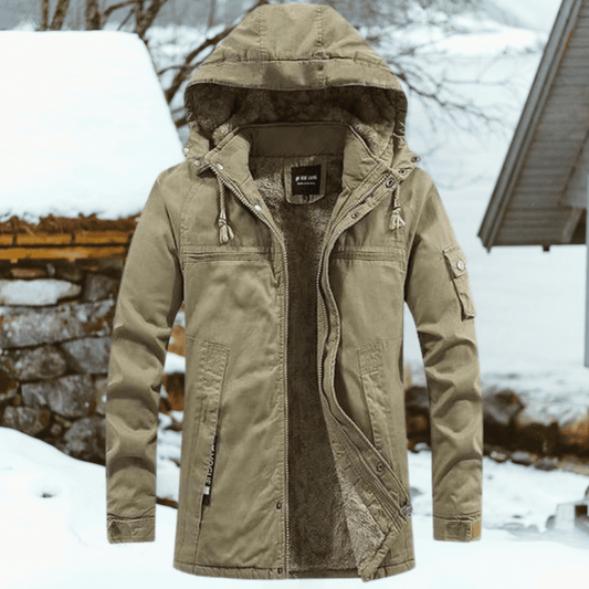 Men's Winter Coat | Faux Fur-Lined | Hooded Parka | Outdoor Wear