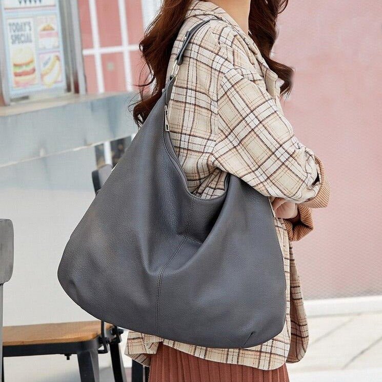 Oversized Shoulder Bag | Slouchy Hobo Shape | Soft Everyday Carryall