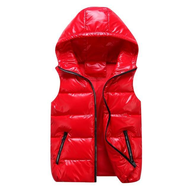 Hooded Puffer Vest | Glossy Finish | Lightweight Insulation