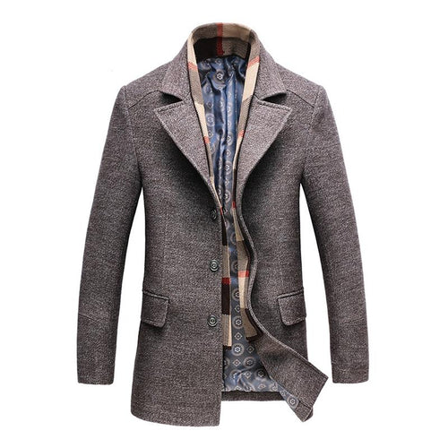 Wool Blend Overcoat | Structured Fit | Mid-Length Winter Layer