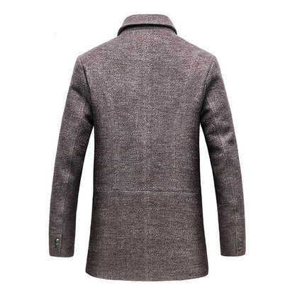 Wool Blend Overcoat | Structured Fit | Mid-Length Winter Layer