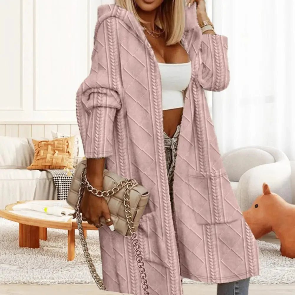 Hooded Longline Cardigan | Soft Knit Fabric | Cozy Layering Piece | Casual Fall Style