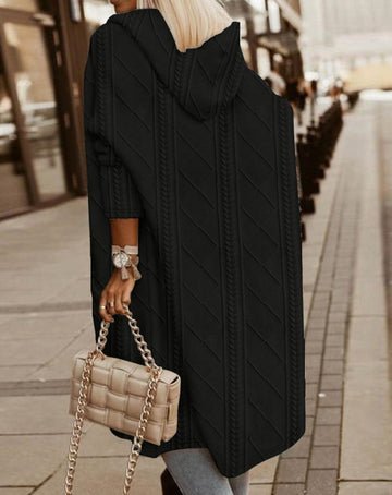 Hooded Longline Cardigan | Soft Knit Fabric | Cozy Layering Piece | Casual Fall Style