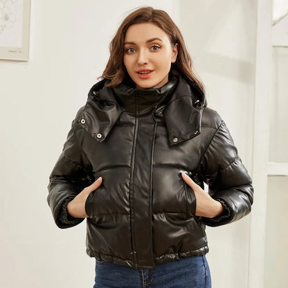 Cropped Puffer Jacket | Insulated Polyester | Warm and Modern