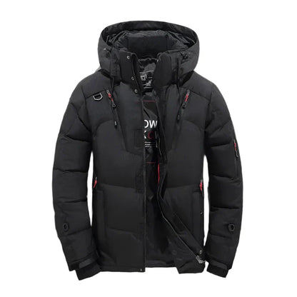 Men’s Heavy Puffer Jacket | Hooded Winter Parka with Technical Pockets