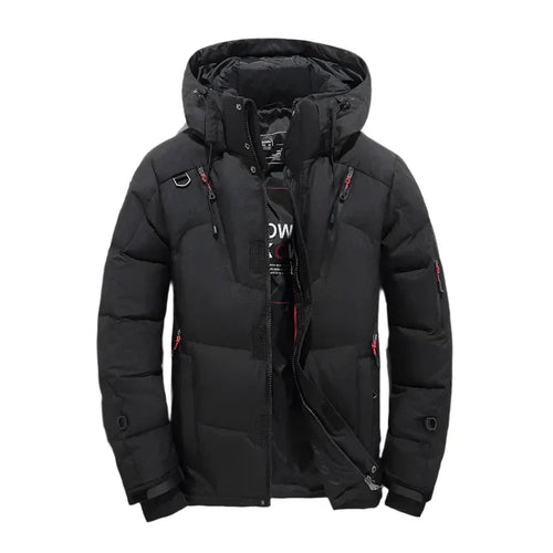 Men’s Heavy Puffer Jacket | Hooded Winter Parka with Technical Pockets