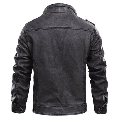 Men’s Faux Leather Moto Jacket | Multiple Pockets | Casual Outerwear Canada