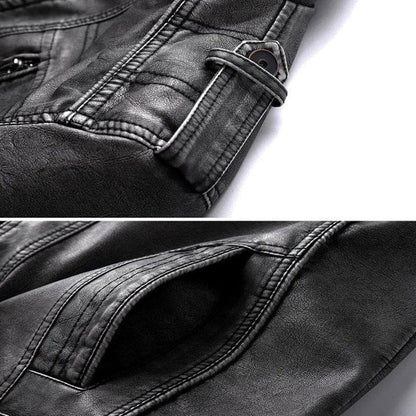 Men’s Faux Leather Moto Jacket | Multiple Pockets | Casual Outerwear Canada