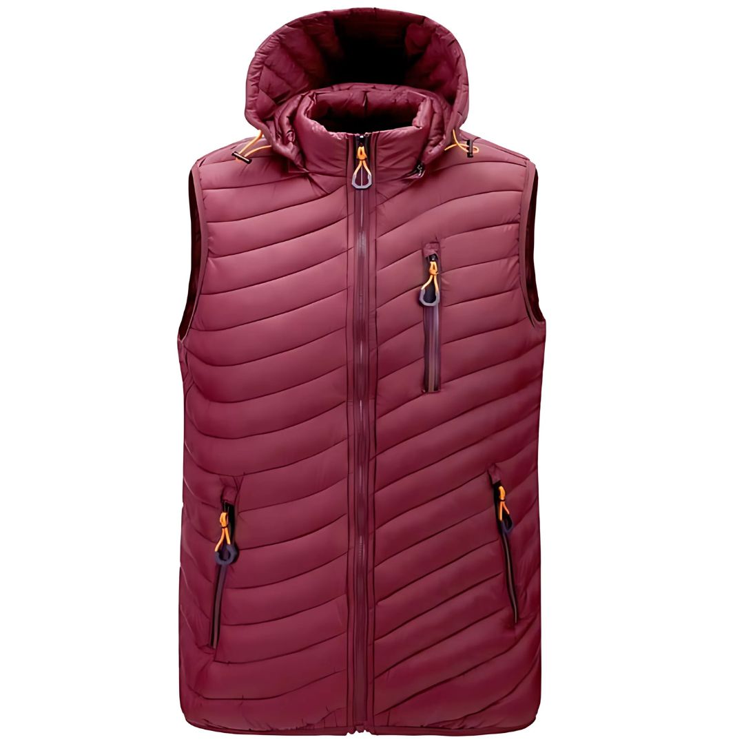 Men’s Lightweight Puffer Vest | Insulated Sleeveless Jacket | Transitional Layer with Hood