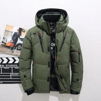 Men’s Heavy Puffer Jacket | Hooded Winter Parka with Technical Pockets