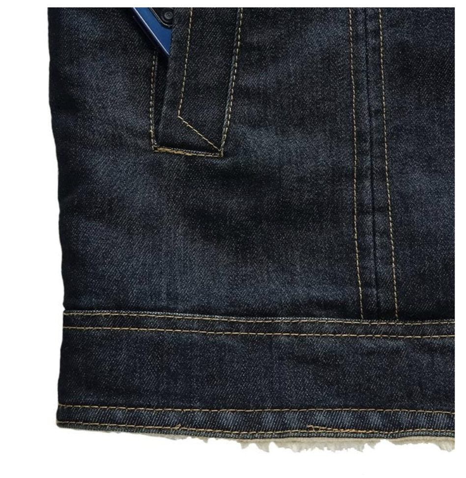 Men’s Sherpa-Lined Denim Jacket | Fleece Collar | Warm Casual Outerwear