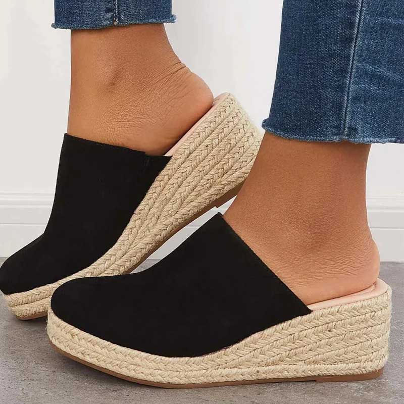 Espadrille Mule Wedge | Slip-On Platform Sandals for Everyday Style