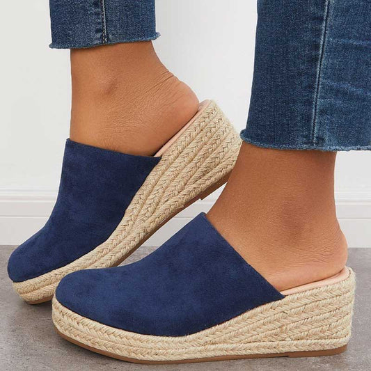 Espadrille Mule Wedge | Slip-On Platform Sandals for Everyday Style