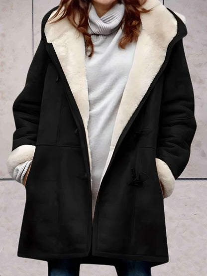 Faux Shearling Hooded Coat | Cosy & Stylish | Warm Lined Design | Winter Comfort