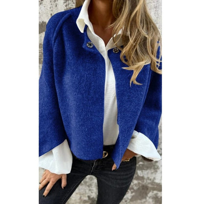 Cropped Wool-Blend Cardigan | Button-Up | Relaxed Fit | Casual Layering