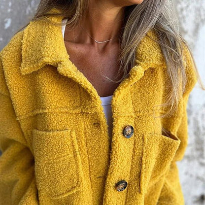 Cozy Button-Up Sherpa Jacket | Soft and Warm | Oversized Fit | Casual Wear