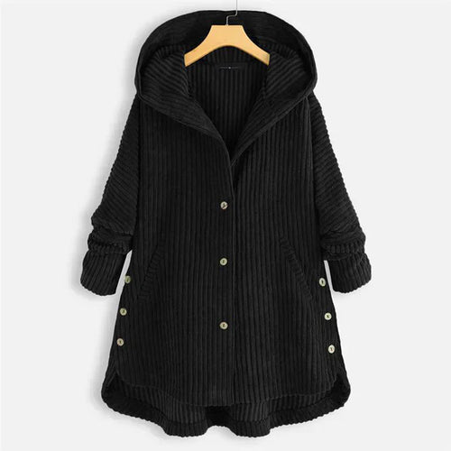Hooded Corduroy Jacket | Button-Up Design | Warm & Stylish | Casual Outerwear
