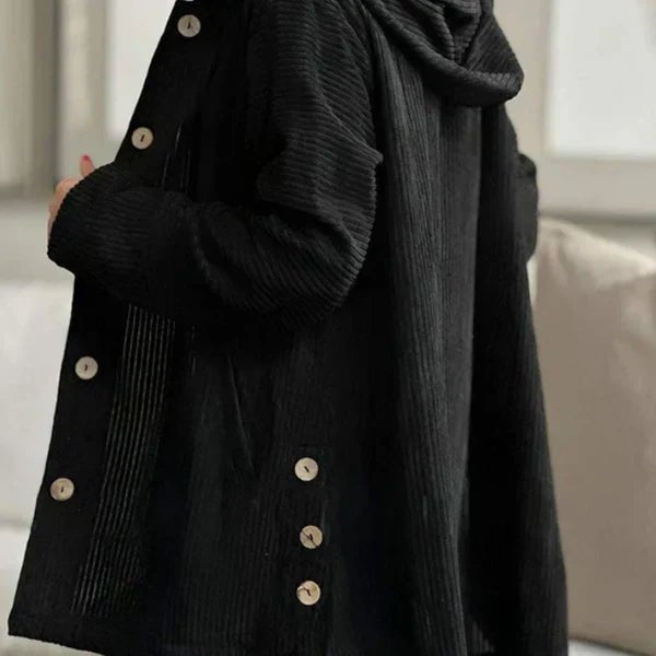 Hooded Corduroy Jacket | Button-Up Design | Warm & Stylish | Casual Outerwear