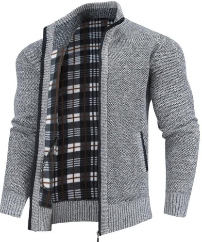 Full-Zip Knit Cardigan | High Neck Sweater Jacket | Warm Casual Layer