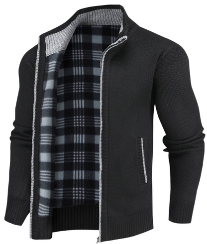 Full-Zip Knit Cardigan | High Neck Sweater Jacket | Warm Casual Layer