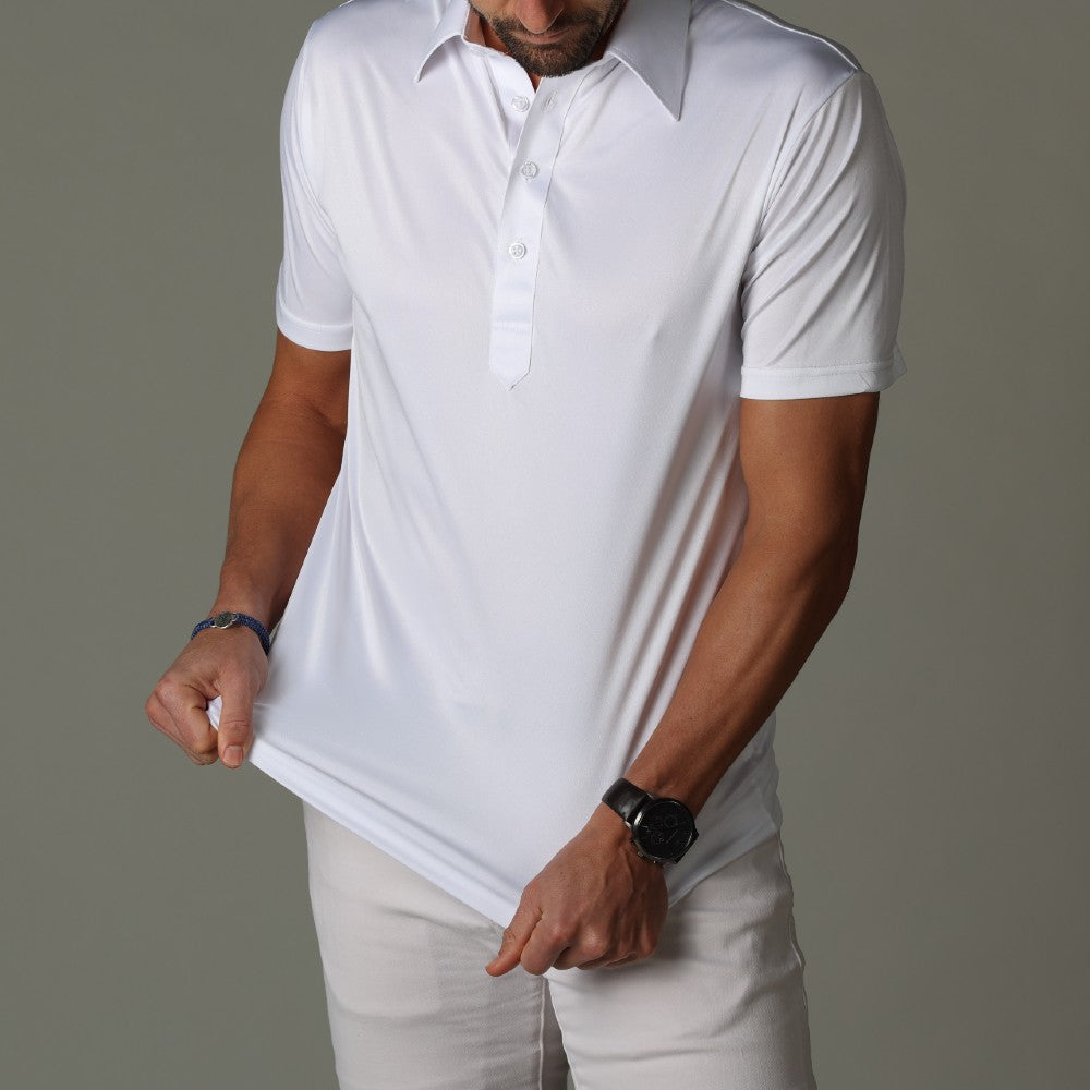 Men’s Stretch Polo Shirt | Short Sleeve | Classic Fit Performance Top