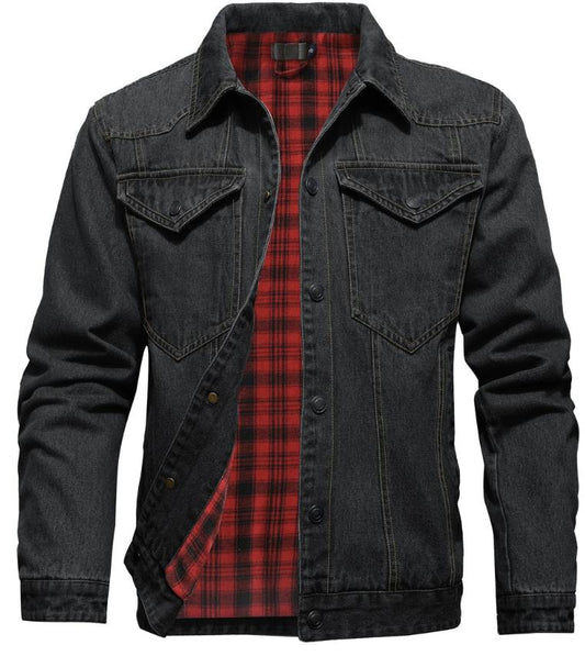 Sherpa-Lined Denim Jacket | Warm Flannel Interior | Classic Trucker Style