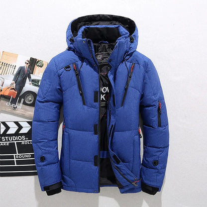 Men’s Heavy Puffer Jacket | Hooded Winter Parka with Technical Pockets
