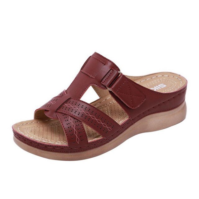 Women's Summer Comfort Sandals | Open-Toe Orthopaedic Design | Soft Sole with Low Heel