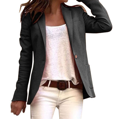 Single-Breasted Casual Blazer | Lightweight Cotton Blend | Polished Everyday Layer